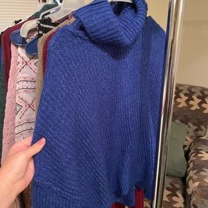 Royal Blue Cropped Turtleneck